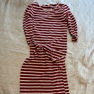 Heart and Hips red and white striped dress size medium